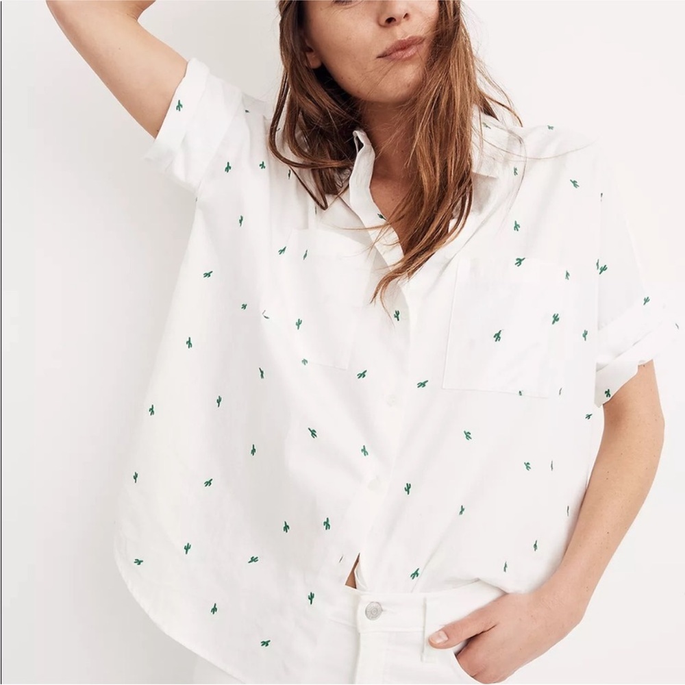 Madewell Embroidered Button Down Shirt
